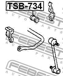 Фото 2 - Втулка стабілізатора FEBEST TSB734