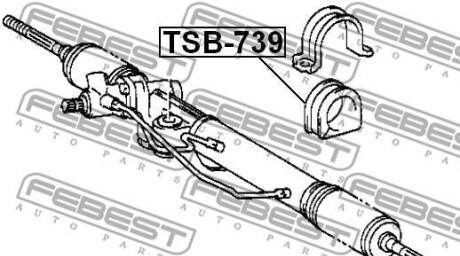 Фото 2 - Сайлентблок рулевой рейки FEBEST TSB7-39 (TSB739)
