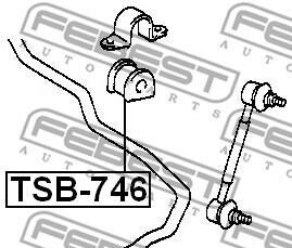Фото 2 - Втулка стабілізатора FEBEST TSB-746 (TSB746)