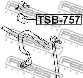 Фото 2 - Втулка стабілізатора FEBEST TSB757