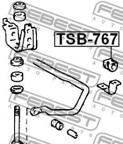 Фото 2 - Втулка стабілізатора FEBEST TSB7-67 (TSB767)