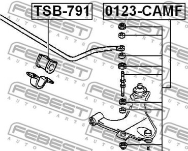 Фото 2 - Втулка стабілізатора FEBEST TSB791
