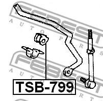 Фото 2 - Втулка стабілізатора FEBEST TSB799