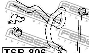 Фото 2 - Втулка стабилизатора FEBEST TSB8-06