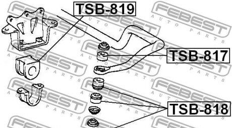 Фото 2 - Сайлентблок важеля FEBEST TSB-818