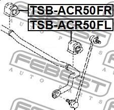 Фото 2 - Втулка стабілізатора FEBEST TSBA-CR50FL (TSBACR50FL)