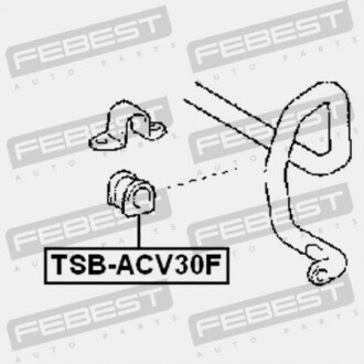 Фото 2 - Втулка стабілізатора FEBEST TSBACV30F