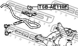 Фото 2 - Втулка стабілізатора FEBEST TSB-AE110F (TSBAE110F)