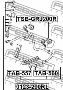 Фото 2 - Втулка стабілізатора FEBEST TSBGRJ200R