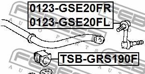 Фото 2 - Втулка стабілізатора FEBEST TSB-GRS190F (TSBGRS190F)