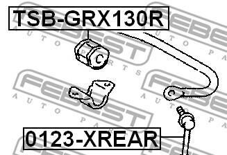Фото 2 - Втулка стабілізатора FEBEST TSBG-RX130R (TSBGRX130R)