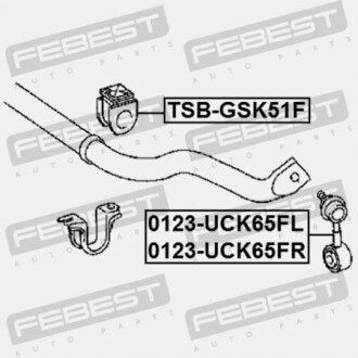 Фото 2 - Втулка стабілізатора FEBEST TSBGSK51F