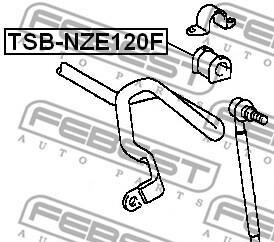 Фото 2 - Втулка стабілізатора FEBEST TSB-NZE120F (TSBNZE120F)
