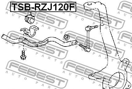 Фото 2 - Втулка стабілізатора FEBEST TSB-RZJ120F (TSBRZJ120F)