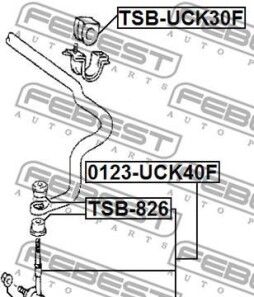 Фото 2 - Втулка стабилизатора FEBEST TSB-UCK30F (TSBUCK30F)