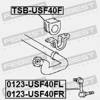 Фото 2 - Втулка стабілізатора FEBEST TSBUSF40F