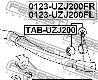 Фото 2 - Втулка стабілізатора FEBEST TSBV-DJ200F (TSBVDJ200F)