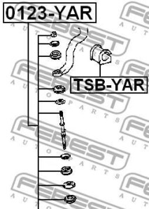 Фото 2 - Втулка стабілізатора FEBEST TSBYAR