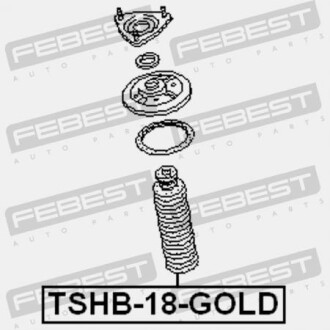 Фото 2 - Пыльник/отбойник FEBEST TSHB-18-GOLD (TSHB18GOLD)