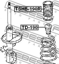 Фото 2 - Пыльник/отбойник FEBEST TSHB190R