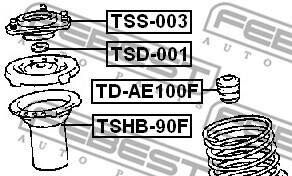 Фото 2 - Пыльник/отбойник FEBEST TSHB90F
