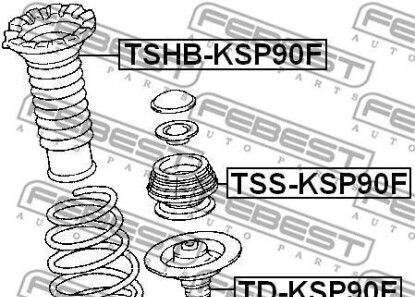 Фото 2 - Пильник/відбійник FEBEST TSHB-KSP90F (TSHBKSP90F)