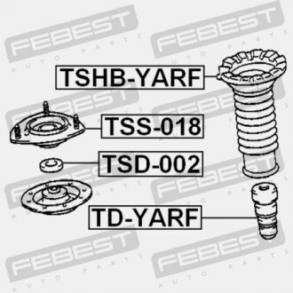 Фото 2 - Пыльник/отбойник FEBEST TSHB-YARF (TSHBYARF)