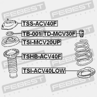 Фото 2 - Тарелка пружины FEBEST TSI-ACV40LOW (TSIACV40LOW)
