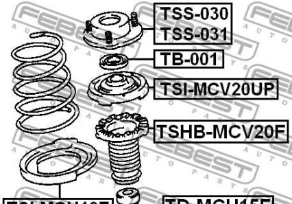 Фото 2 - Опора стійки амортизатора FEBEST TSS0-31 (TSS031)