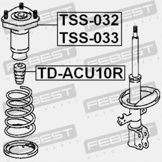 Фото 2 - Опора стойки амортизатора FEBEST TSS-033 (TSS033)