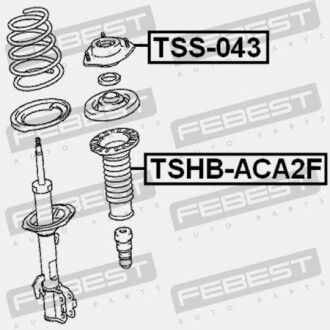 Фото 2 - Опора стійки амортизатора FEBEST TSS-043 (TSS043)