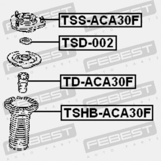 Фото 2 - Опора стійки амортизатора FEBEST TSS-ACA30F (TSSACA30F)