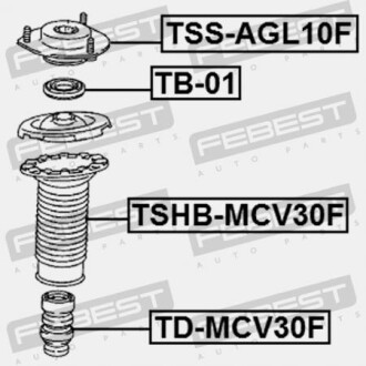 Фото 2 - Опора стійки амортизатора FEBEST TSS-AGL10F (TSSAGL10F)
