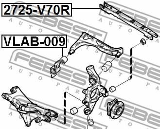 Фото 2 - Сайлентблок важеля FEBEST VLAB-009 (VLAB009)