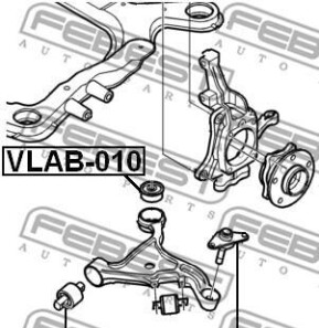 Фото 2 - Сайлентблок важеля FEBEST VLAB-010