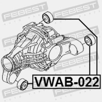 Фото 2 - Сайлентблок FEBEST VWAB-022 (VWAB022)