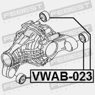 Фото 2 - Сайлентблок підвіски FEBEST VWAB-023 (VWAB023)