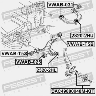 Фото 2 - Сайлентблок важеля FEBEST VWAB-025 (VWAB025)