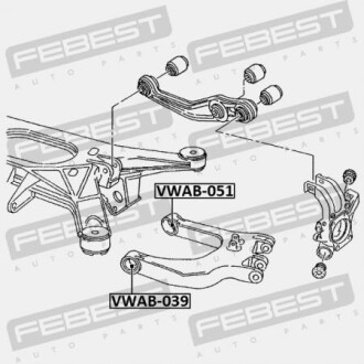 Фото 2 - Сайлентблок рычага FEBEST VWAB051