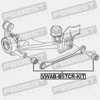 Фото 2 - Сайлентблок важеля FEBEST VWABB5TCRKIT