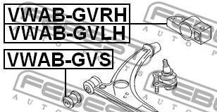 Фото 2 - Сайлентблок важеля FEBEST VWAB-GVLH (VWABGVLH)