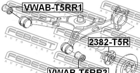 Фото 2 - Сайлентблок рычага FEBEST VWAB-T5RR1