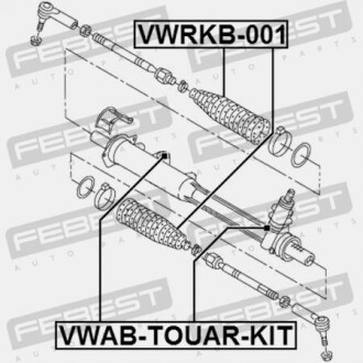 Фото 2 - Сайлентблок рулевой рейки FEBEST VWABTOUARKIT