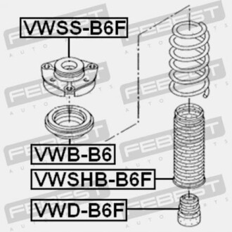 Фото 2 - Подшипник амортизатора FEBEST VWBB6
