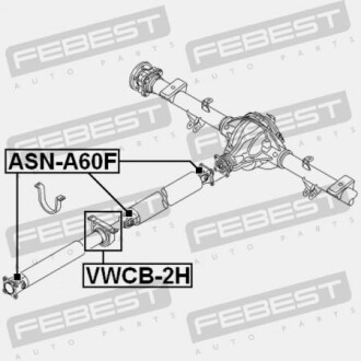Фото 2 - Підшипник карданного валу FEBEST VWCB2H