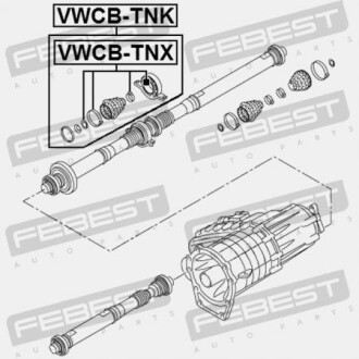 Фото 2 - Підшипник карданного валу FEBEST VWCBTNK