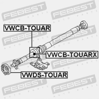 Фото 2 - Підшипник карданного валу FEBEST VWCB-TOUARX (VWCBTOUARX)