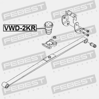 Фото 2 - Ресора FEBEST VWD-2KR (VWD2KR)