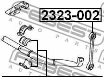Фото 2 - Втулка стабилизатора FEBEST VWSB-002KIT (VWSB002KIT)