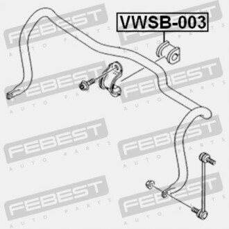 Фото 2 - Втулка стабілізатора FEBEST VWSB-003 (VWSB003)